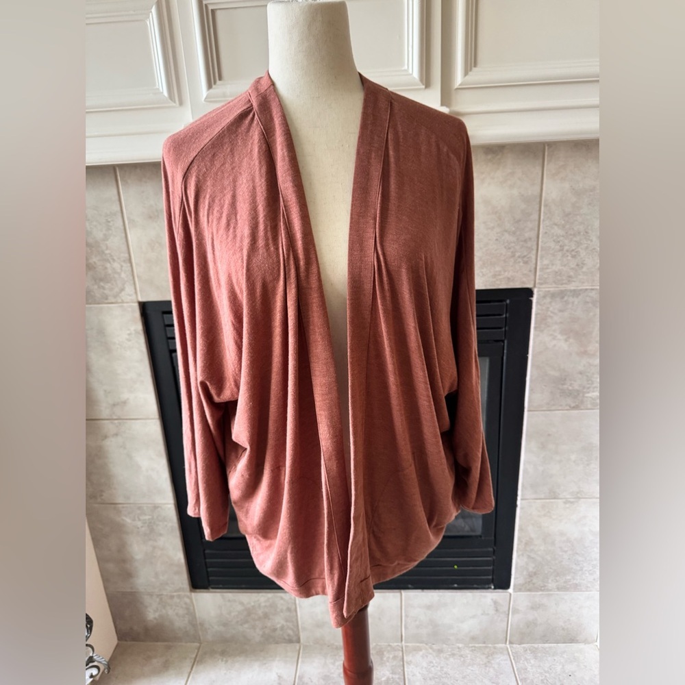 Prana Rosewood Open-Front Draped Cardigan